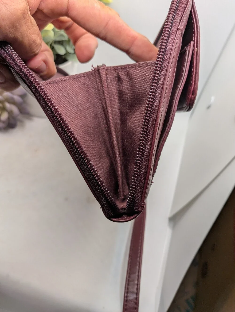 Etienne Aigner Burgundy Leather Crossbody - Picture 5 of 5